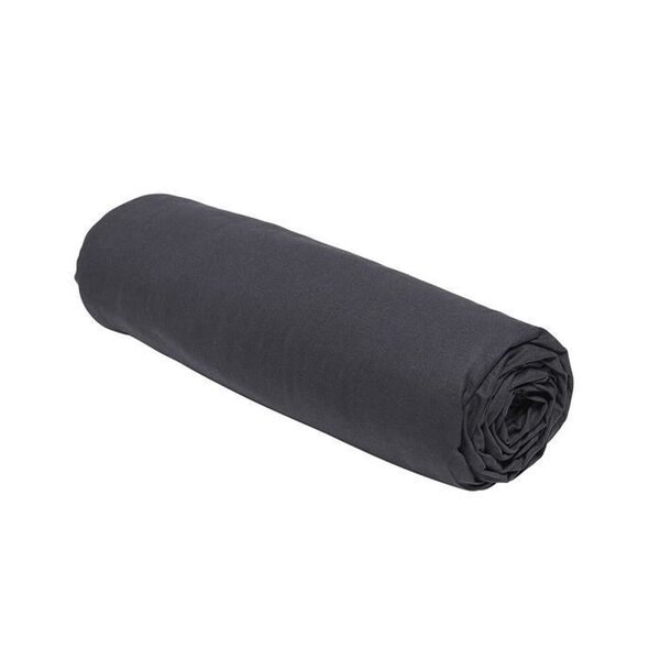 Drap housse - 90 x 190 cm uni - Fusain