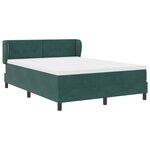 Lit à ressort avec matelas vidaXL - Vert foncé  160x200 cm  Velours
