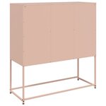 vidaXL Buffet rose 100 5x39x107 cm acier laminé à froid