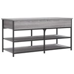 vidaXL Banc à chaussures sonoma gris 100x42 5x50 cm bois d'ingénierie