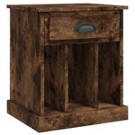 vidaXL Tables de chevet 2 Pièces chêne fumé 43x36x50 cm