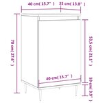 vidaXL Buffets 2 Pièces blanc 40x35x70 cm bois d’ingénierie