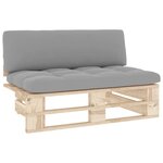 vidaXL Canapé central palette de jardin bois de pin imprégné