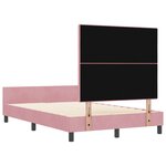 vidaXL Cadre de lit en velours rose 120x200 cm