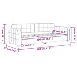 vidaXL Lit de repos sans matelas noir 80x200 cm velours