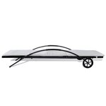 vidaXL Chaise longue avec coussin et roues Résine tressée Noir