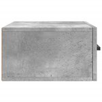 vidaXL Table de chevet murale gris béton 35x35x20 cm