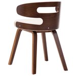 vidaXL Chaises à manger lot de 4 crème bois courbé et similicuir