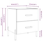 vidaXL Table de chevet chêne fumé 40x35x47 5 cm bois d’ingénierie