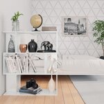 vidaXL Bibliothèque/Séparateur de pièce Blanc brillant 80x24x96 cm