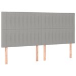 vidaXL Cadre de lit sans matelas gris clair 160x200 cm tissu