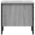 vidaXL Tables de chevet 2 Pièces sonoma gris 40x41x40cm bois d'ingénierie