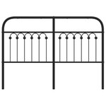 vidaXL Tête de lit métal noir 135 cm