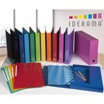 Classeur A4 4 anneaux 30mm Iderama  noir x 10 EXACOMPTA