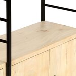 vidaXL Bibliothèque à 4 niveaux 124x30x180 cm Bois de manguier massif