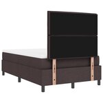 vidaXL lit à sommier avec matelas marron foncé 120x200 cm tissu