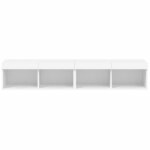 vidaXL Meubles TV avec lumières LED 2 Pièces blanc 80x30x30 cm