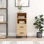 vidaXL Buffet Chêne sonoma 34 5x34x90 cm Bois d'ingénierie
