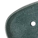 vidaXL Vasque à poser turquoise ovale 59x40x14 cm céramique