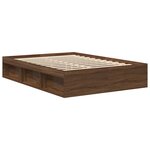 vidaXL Cadre de lit chêne marron 135x190 cm double
