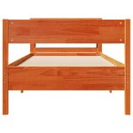 vidaXL Cadre de lit sans matelas cire marron 100x200cm bois pin massif