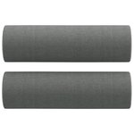 vidaXL Ensemble de canapés 2 Pièces coussins gris foncé tissu