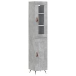 vidaXL Buffet haut Gris béton 34 5x34x180 cm Bois d'ingénierie