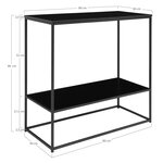 House Nordic Table console avec 2 étagères Avery Noir