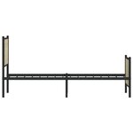 vidaXL Cadre de lit en métal sans matelas chêne sonoma 107x203 cm