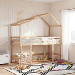 vidaXL Lit superposé avec échelle et toit sans matelas 90x190 cm