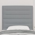 vidaXL Tête de lit LED Design Lignes Gris clair 80 cm Tissu