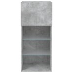 vidaXL Meuble TV avec lumières LED gris béton 40 5x30x90 cm