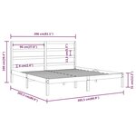 vidaXL Cadre de lit sans matelas 200x200 cm bois massif de pin