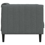 vidaXL Fauteuil gris foncé tissu