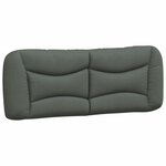 vidaXL Lit avec matelas gris foncé 140x200 cm tissu