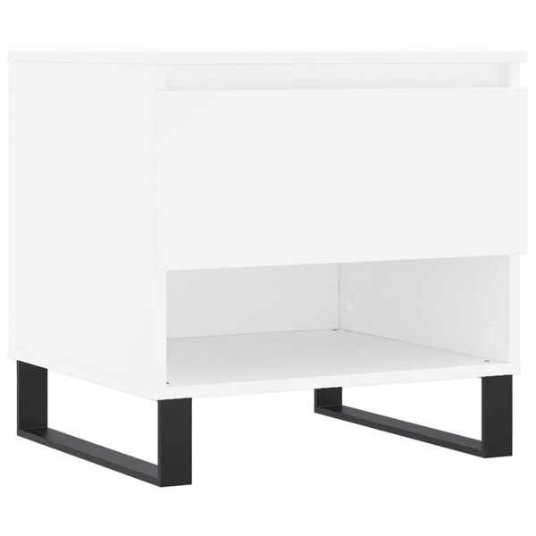 vidaXL Table basse blanc 50x46x50 cm bois d’ingénierie