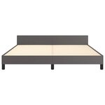 vidaXL Cadre de lit avec tête de lit sans matelas gris 160x200 cm