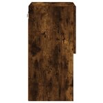vidaXL Meuble TV avec lumières LED chêne fumé 30 5x30x60 cm