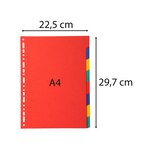 Intercalaires Carte Marbrée 220g 8 Positions - A4 - Assorties Vives - X 25 - Exacompta