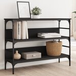vidaXL Table console noir 100x32x75 cm bois d'ingénierie
