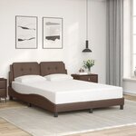 vidaXL Cadre de lit sans matelas marron 140x200 cm similicuir