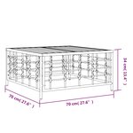 vidaXL Table de jardin anthracite 70x70x34 cm résine tressée