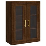 vidaXL Buffet haut Chêne marron 69 5x34x180 cm Bois d'ingénierie
