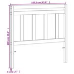 vidaXL Tête de lit cire marron 100 cm bois massif de pin