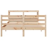 vidaXL Cadre de lit avec tête de lit sans matelas 150x200 cm