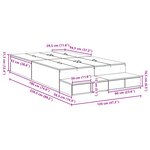 vidaXL Cadre de lit de rangement Gris béton 120x190 cm