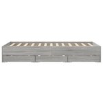 vidaXL Cadre de lit avec tiroirs sans matelas sonoma gris 140x200 cm