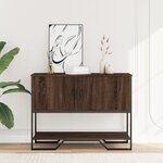 vidaXL Table console chêne marron 100x35x74 5 cm bois d'ingénierie