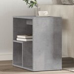 vidaXL Table d'appoint Gris béton 50x30x50 cm Bois d'ingénierie