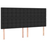 vidaXL Sommier à lattes de lit avec matelas Noir 200x200 cm Similicuir